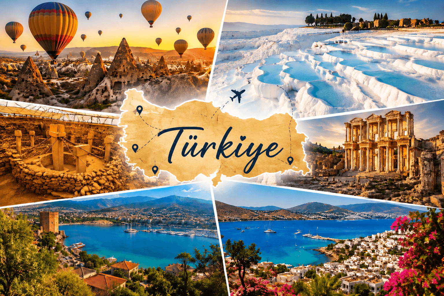 Private tours across Türkiye including Cappadocia, Pamukkale, Göbeklitepe, Ephesus and other destinations